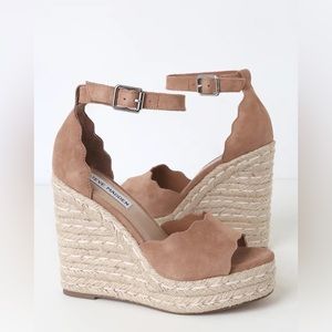 Steve Madden scalloped espadrille wedges